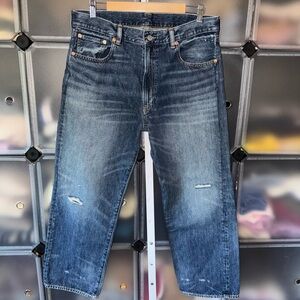 Denimist The Lucy Boyfriend Cropped Lightly Distressed Jeans Women's Size 31